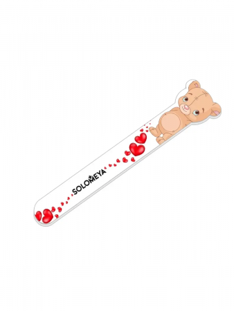 Solomeya Пилка д/натур. и искусств.ногтей#180/220 "Плюшевый мишка"/ Teddy bear Nail File, 1 шт